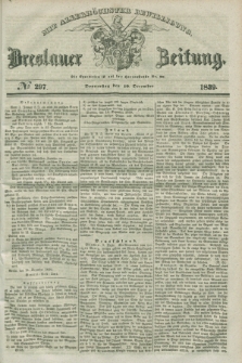 Breslauer Zeitung : mit allerhöchster Bewilligung. 1839, No. 297 (19 December) + dod.