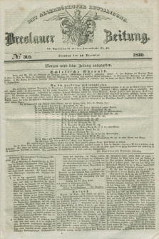 Breslauer Zeitung : mit allerhöchster Bewilligung. 1839, No. 305 (31 December) + dod.