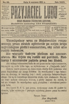 Przyjaciel Ludu : organ Polskiego Stronnictwa Ludowego. 1911, nr 23
