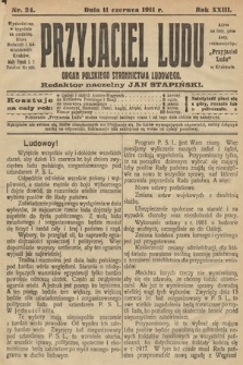 Przyjaciel Ludu : organ Polskiego Stronnictwa Ludowego. 1911, nr 24