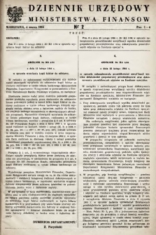 Dziennik Urzędowy Ministerstwa Finansów. 1964, nr 2