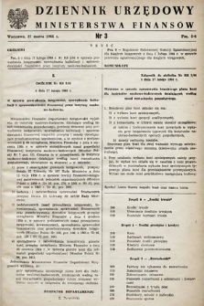 Dziennik Urzędowy Ministerstwa Finansów. 1964, nr 3