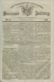 Breslauer Zeitung : mit allerhöchster Bewilligung. 1842, № 12 (15 Januar) + dod.