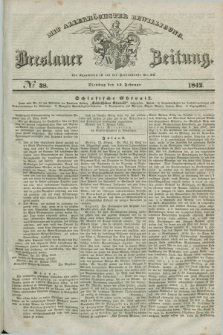 Breslauer Zeitung : mit allerhöchster Bewilligung. 1842, № 38 (15 Februar) + dod.
