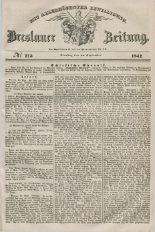 Breslauer Zeitung : mit allerhöchster Bewilligung. 1842, № 213 (13 September) + dod.