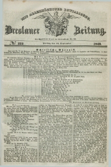 Breslauer Zeitung : mit allerhöchster Bewilligung. 1842, № 222 (23 September) + dod.