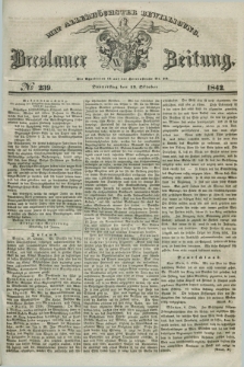 Breslauer Zeitung : mit allerhöchster Bewilligung. 1842, № 239 (13 Oktober) + dod.