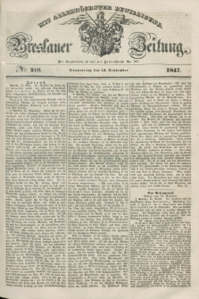 Breslauer Zeitung : mit allerhöchster Bewilligung. 1847, № 216 (16 September) + dod.