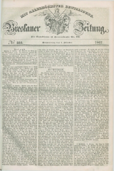 Breslauer Zeitung : mit allerhöchster Bewilligung. 1847, № 234 (7 Oktober) + dod.
