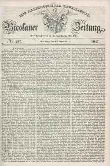 Breslauer Zeitung : mit allerhöchster Bewilligung. 1847, № 267 (14 November) + dod.