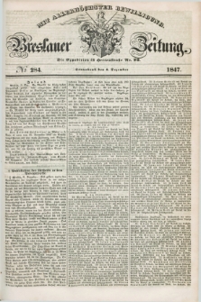 Breslauer Zeitung : mit allerhöchster Bewilligung. 1847, № 284 (4 Dezember) + dod.