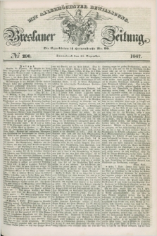 Breslauer Zeitung : mit allerhöchster Bewilligung. 1847, № 290 (11 Dezember) + dod.