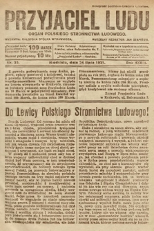 Przyjaciel Ludu : organ Polskiego Stronnictwa Ludowego. 1921, nr 30