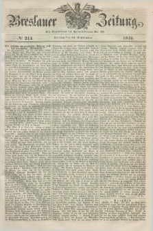 Breslauer Zeitung. 1849, № 214 (14 September) + dod.