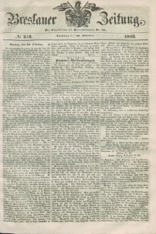Breslauer Zeitung. 1849, № 246 (21 Oktober) + dod.