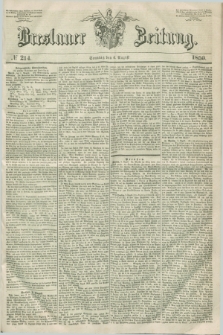 Breslauer Zeitung. 1850, № 214 (4 August) + dod.