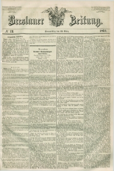 Breslauer Zeitung. 1851, № 72 (13 März)