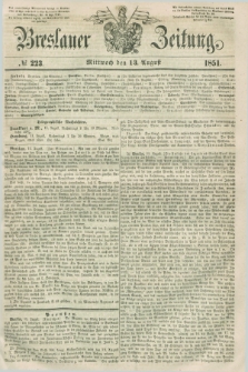 Breslauer Zeitung. 1851, № 223 (13 August) + dod.