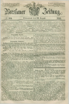 Breslauer Zeitung. 1851, № 233 (23 August) + dod.