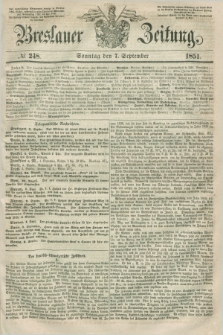 Breslauer Zeitung. 1851, № 248 (7 September) + dod.