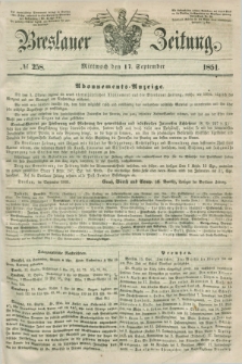 Breslauer Zeitung. 1851, № 258 (17 September) + dod.