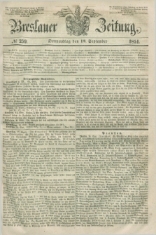 Breslauer Zeitung. 1851, № 259 (18 September) + dod.