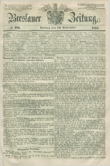 Breslauer Zeitung. 1851, № 260 (19 September) + dod.