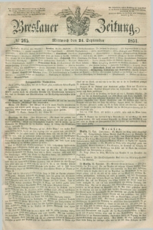 Breslauer Zeitung. 1851, № 265 (24 September) + dod.