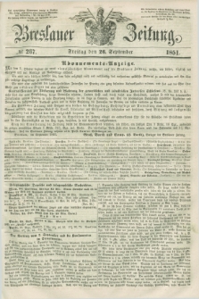 Breslauer Zeitung. 1851, № 267 (26 September) + dod.