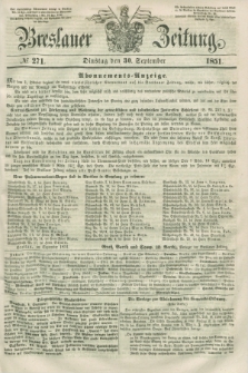 Breslauer Zeitung. 1851, № 271 (30 September) + dod.