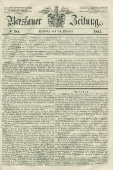 Breslauer Zeitung. 1851, № 285 (14 Oktober) + dod.