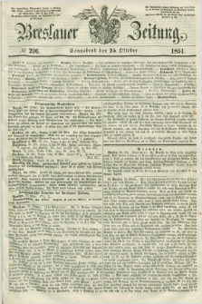 Breslauer Zeitung. 1851, № 296 (25 Oktober) + dod.