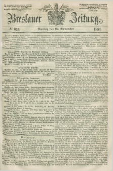 Breslauer Zeitung. 1851, № 326 (24 November) + dod.
