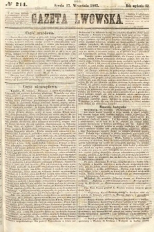 Gazeta Lwowska. 1862, nr 214