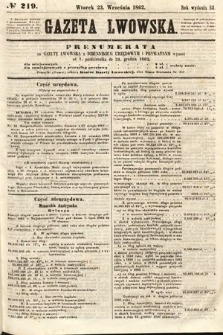 Gazeta Lwowska. 1862, nr 219