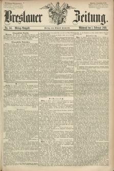 Breslauer Zeitung. 1860, No. 54 (1 Februar) - Mittag-Ausgabe