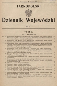 Tarnopolski Dziennik Wojewódzki. 1930, nr 2
