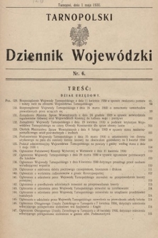 Tarnopolski Dziennik Wojewódzki. 1930, nr 6