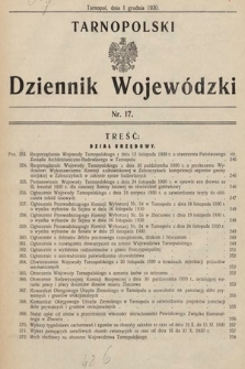Tarnopolski Dziennik Wojewódzki. 1930, nr 17