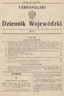 Tarnopolski Dziennik Wojewódzki. 1933, nr 8