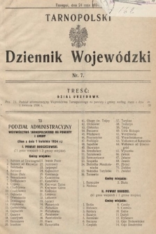 Tarnopolski Dziennik Wojewódzki. 1934, nr 7