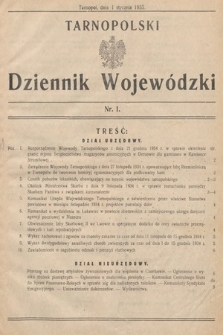 Tarnopolski Dziennik Wojewódzki. 1935, nr 1