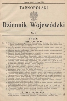 Tarnopolski Dziennik Wojewódzki. 1935, nr 4