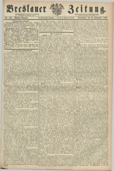 Breslauer Zeitung. Jg.44, Nr. 449 (26 September 1863) - Morgen-Ausgabe + dod.