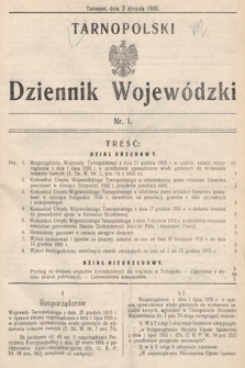 Tarnopolski Dziennik Wojewódzki. 1936, nr 1