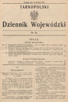 Tarnopolski Dziennik Wojewódzki. 1936, nr 10