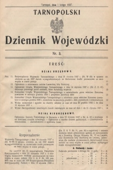Tarnopolski Dziennik Wojewódzki. 1937, nr 3