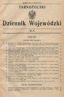 Tarnopolski Dziennik Wojewódzki. 1937, nr 6