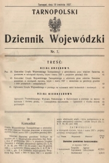 Tarnopolski Dziennik Wojewódzki. 1937, nr 7