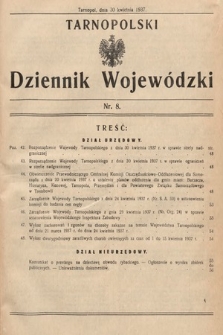 Tarnopolski Dziennik Wojewódzki. 1937, nr 8